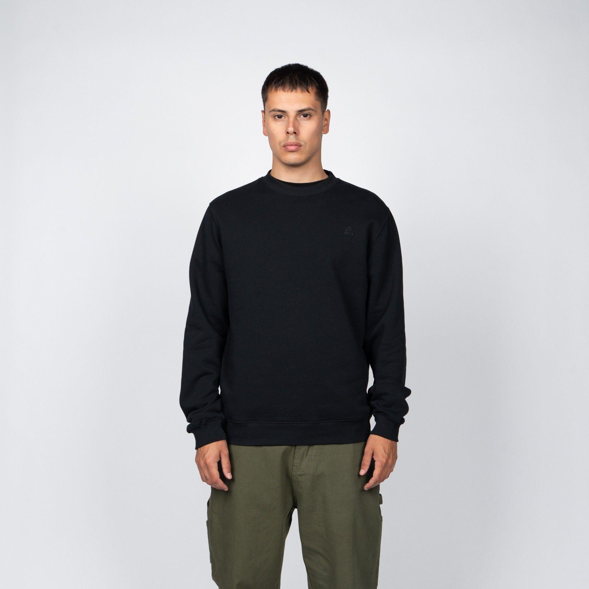 Polerón Reef Men Crew All Black-0