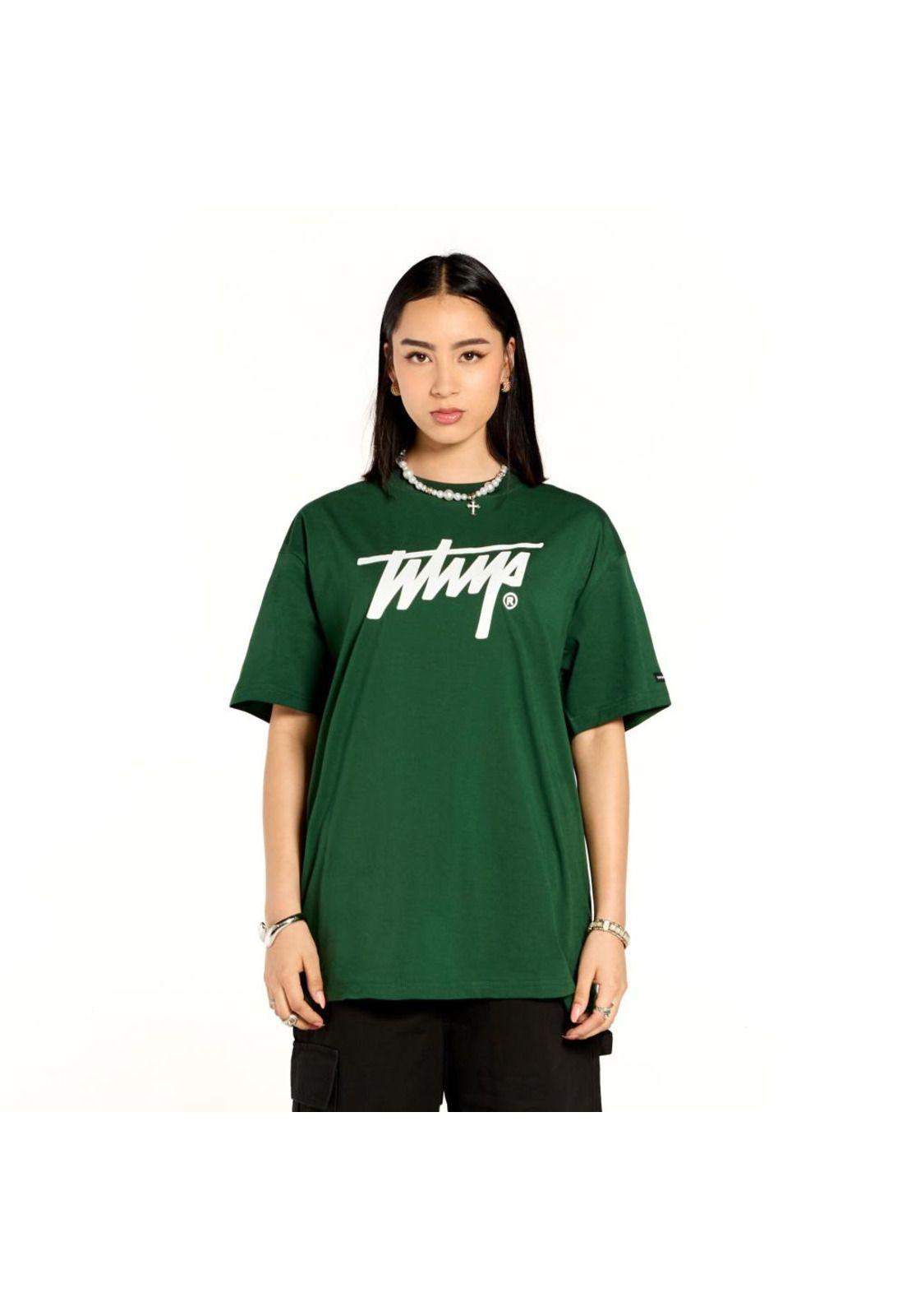 Polera Whatup Hombre Basic Logo Verde-0