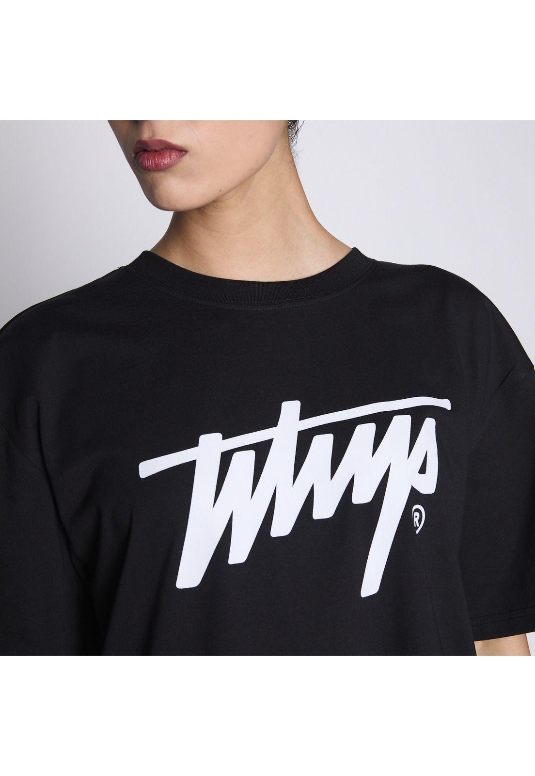 Polera Whatup Icon Logo Black White-2