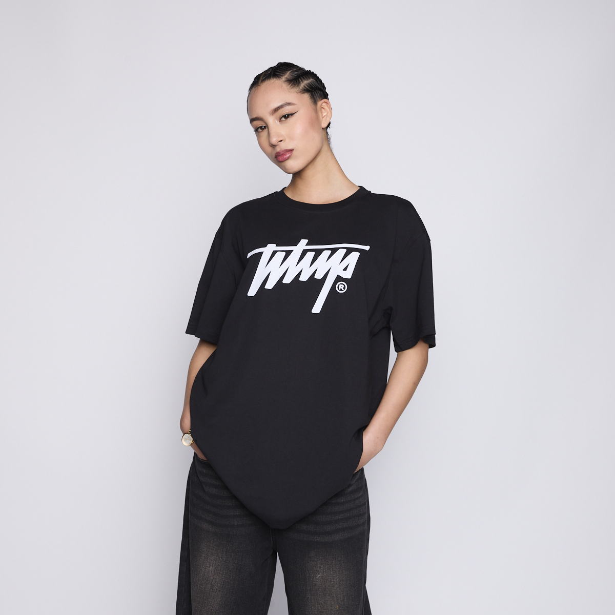 Polera Whatup Icon Logo Black White-3