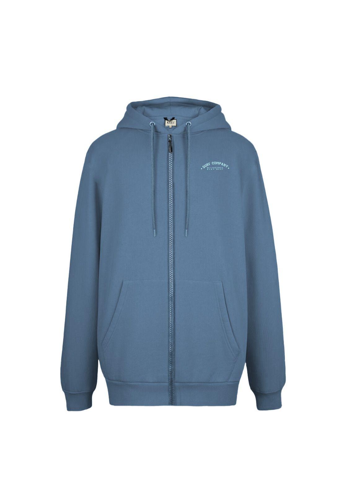 Polerón Reef Men Full Zipper Wild and Free Blue-0