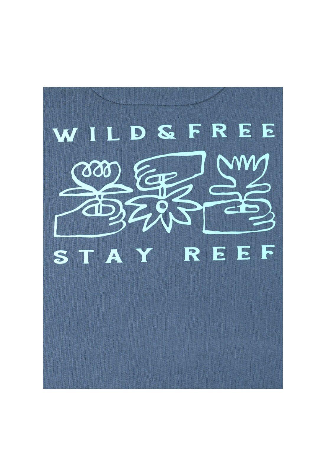 Polerón Reef Men Full Zipper Wild and Free Blue-2