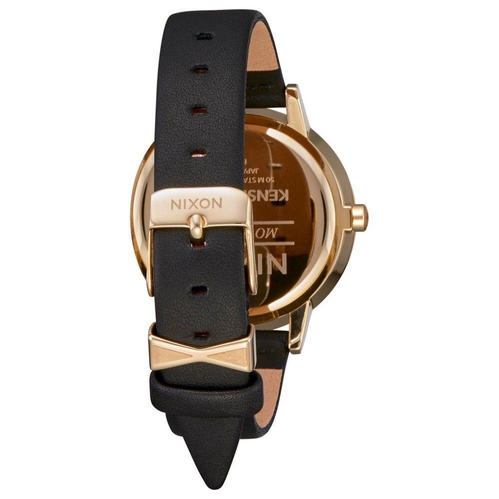 Reloj Kensington Leather Gold Bar Black-2