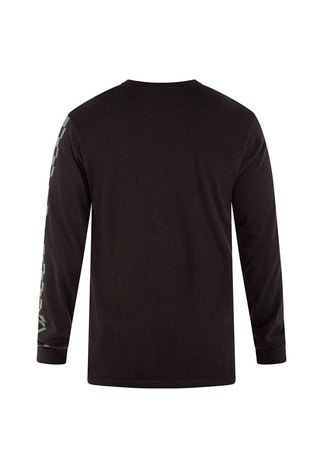 Polera Manga Larga Everyday Washed Checks Black Hurley-1