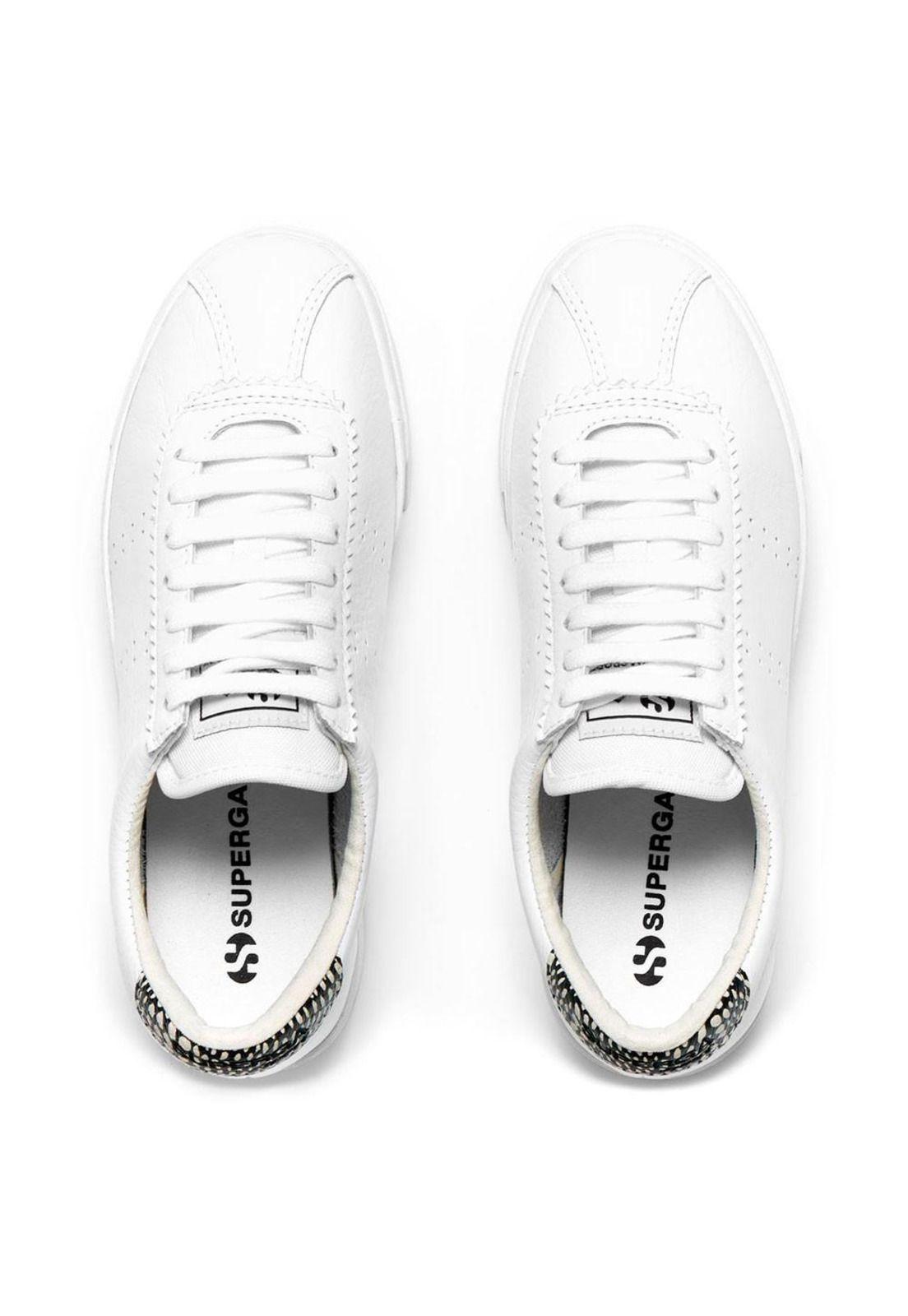 Zapatilla 2854 CLUB 3 FAUX Reptile White Beige Superga-1