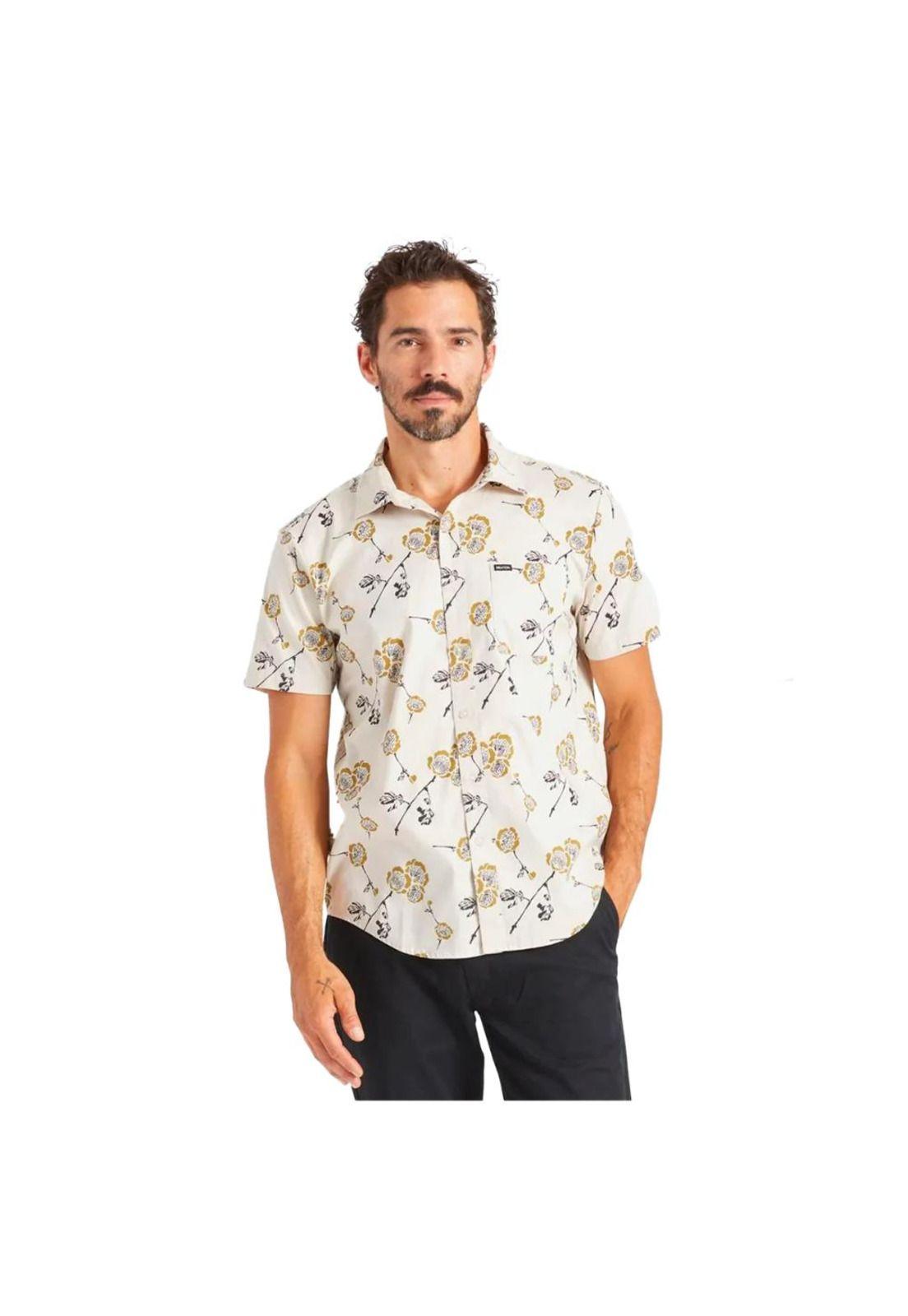 Camisa Manga Corta Men Charter Beige Floral-1