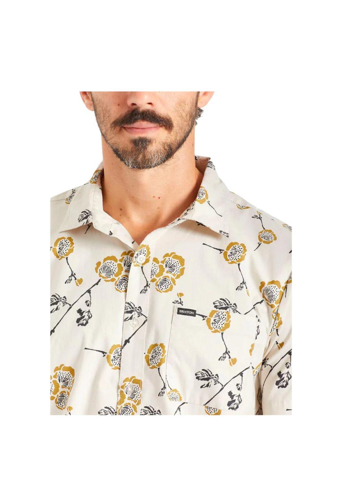 Camisa Manga Corta Men Charter Beige Floral-4