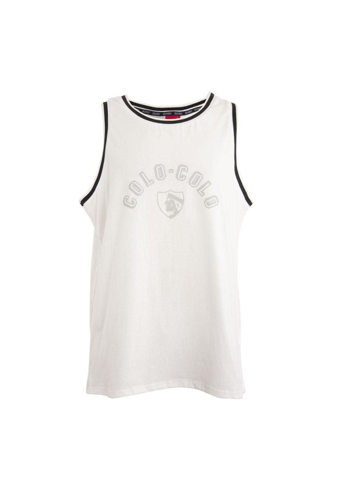 Polera Colo Colo Urbano tank "Trofeos Gris" Blanca-0