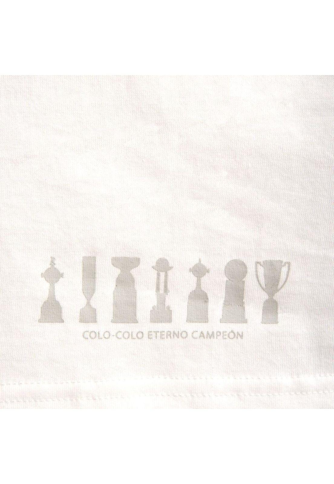 Polera Colo Colo Urbano tank "Trofeos Gris" Blanca-3