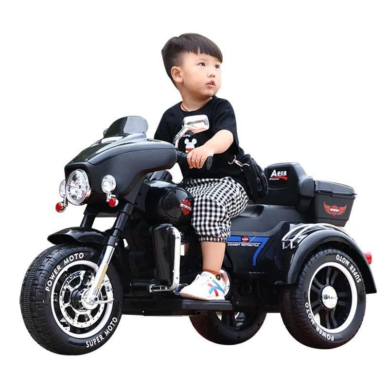 Moto a bateria estilo Harley color negro 12V-1