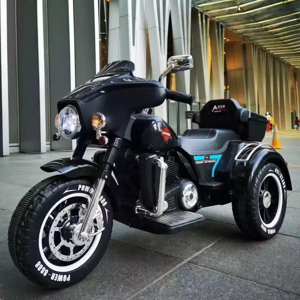 Moto a bateria estilo Harley color negro 12V-2