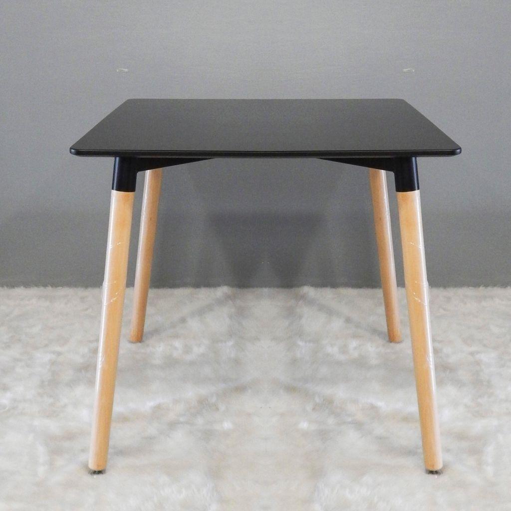 Mesa Cuadrada Color Negro 80cm-1