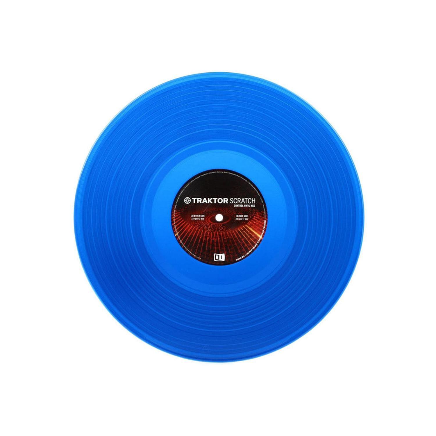 Vinilo Traktor Scratch Control Vinyl MK2 Color Azul Native Instruments-0