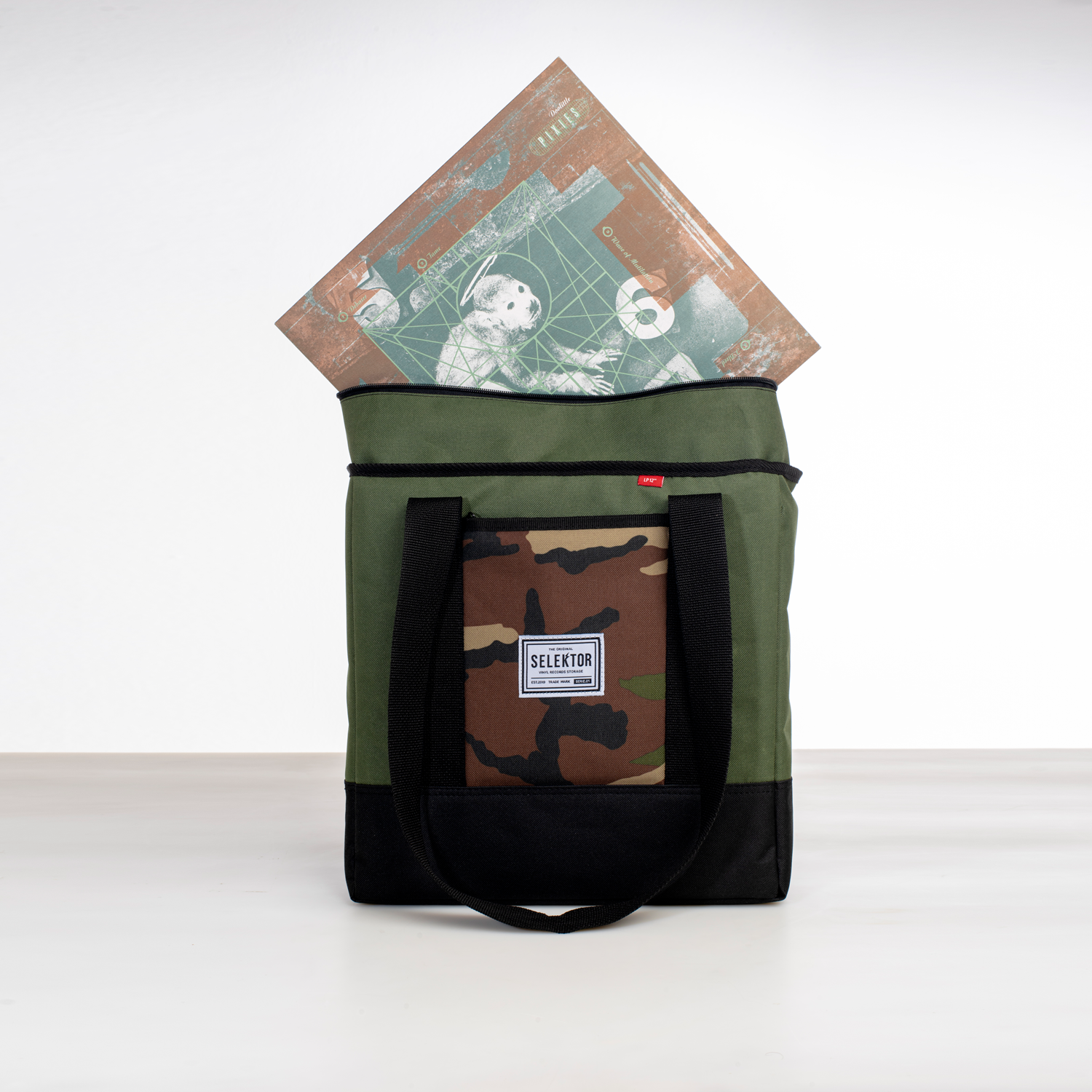 Bolso Classic Bag x 30 LP 12" Green, Camo & Black Selektor-0