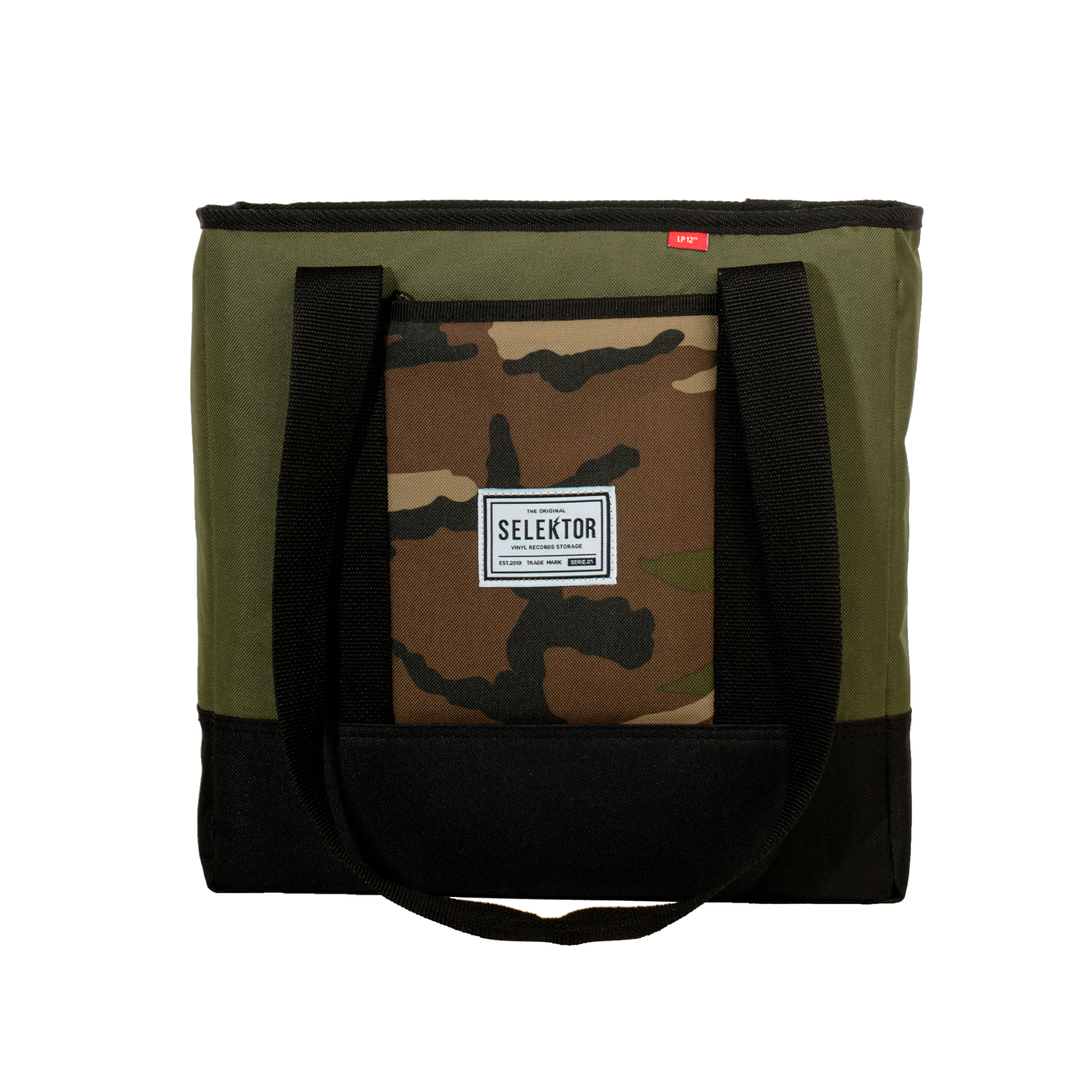 Bolso Classic Bag x 30 LP 12" Green, Camo & Black Selektor-1