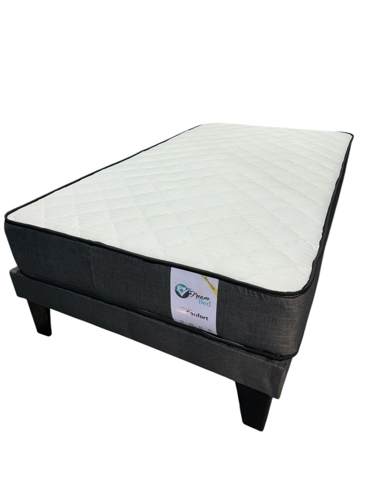 BASE PLAZA Y MEDIA + COLCHON GRIS-2