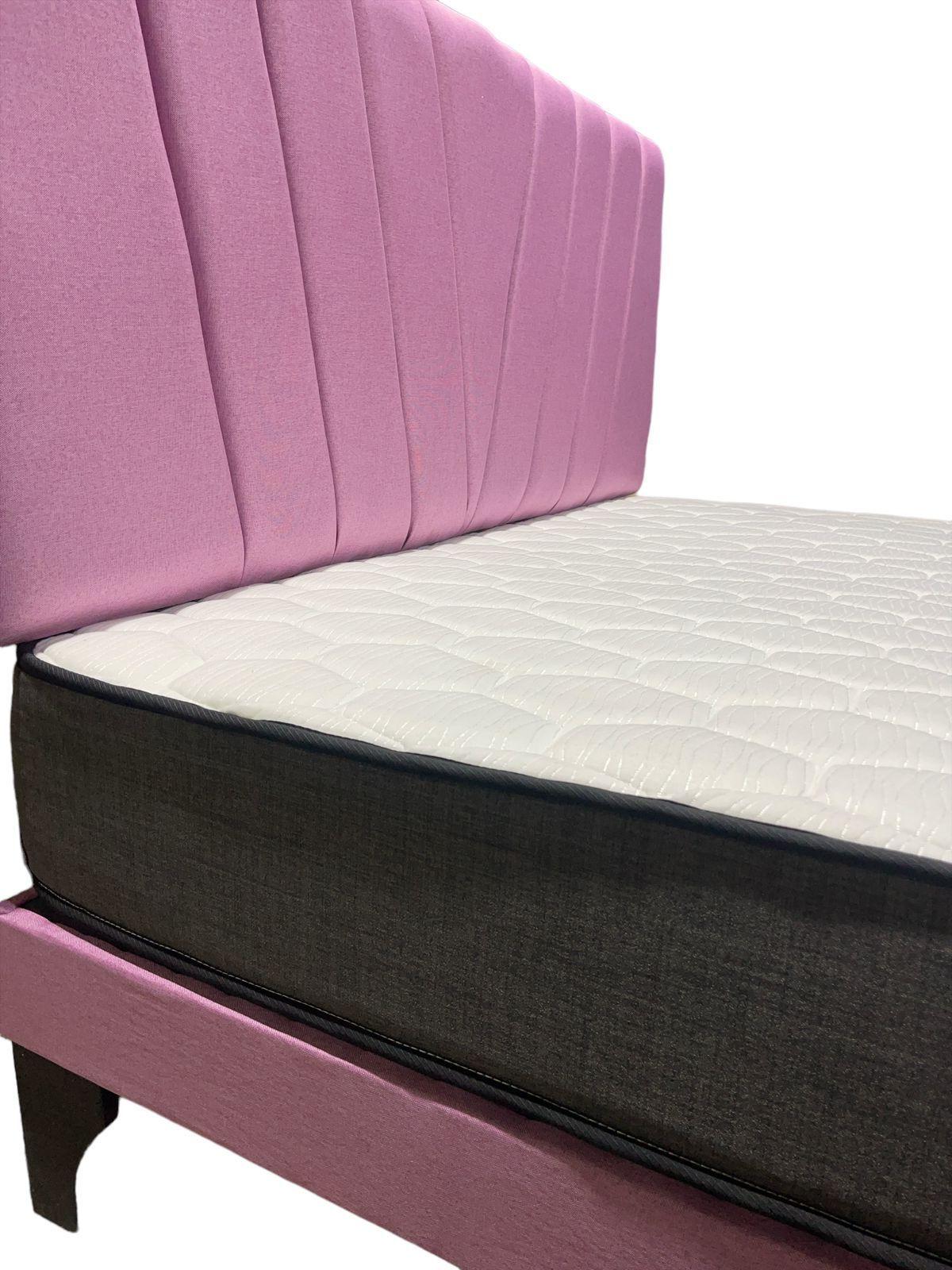 CAMA EUROPEA 2 PLAZAS LINEAL EN V Rosado-4