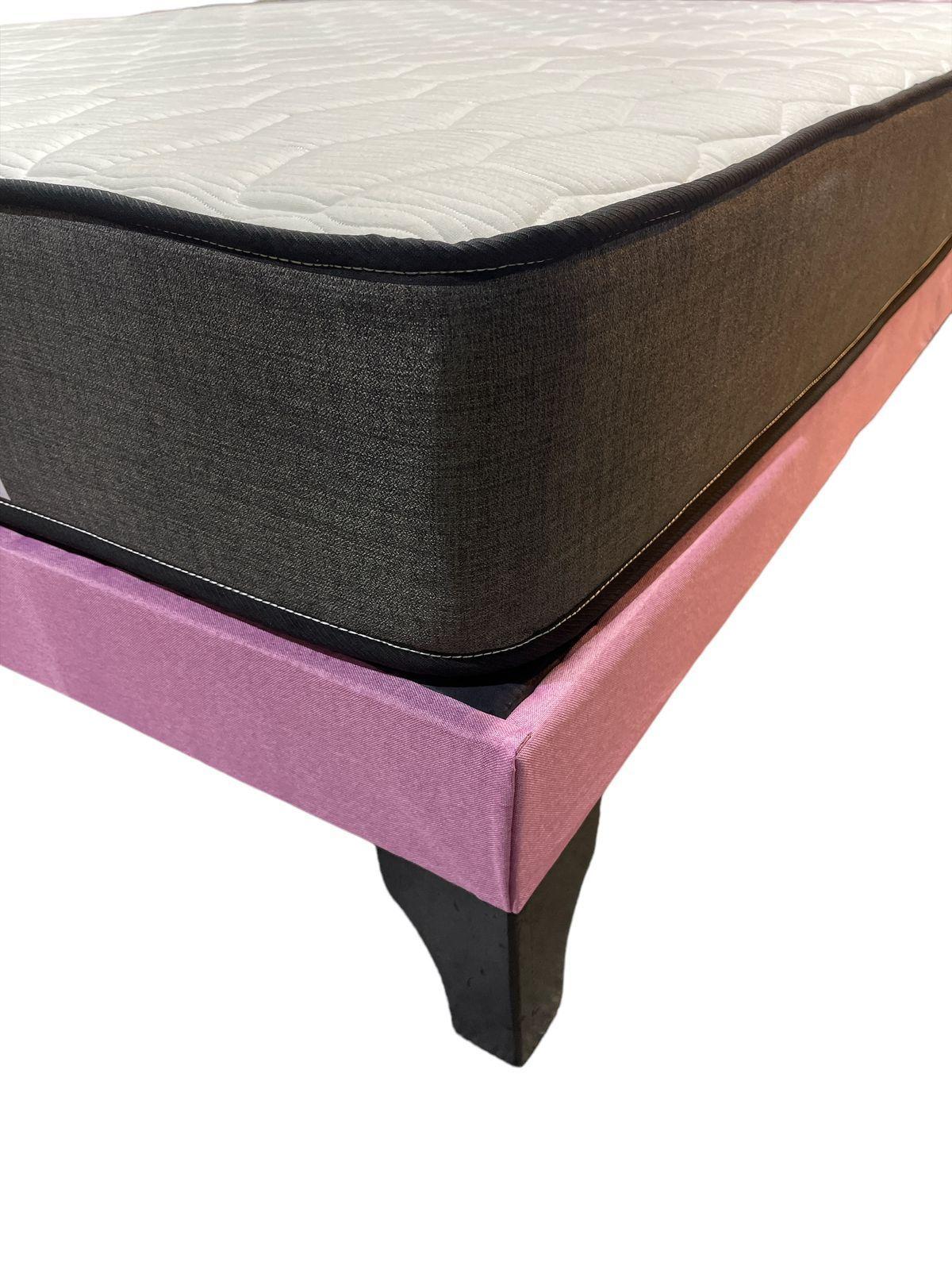 CAMA EUROPEA 2 PLAZAS LINEAL EN V Rosado-3