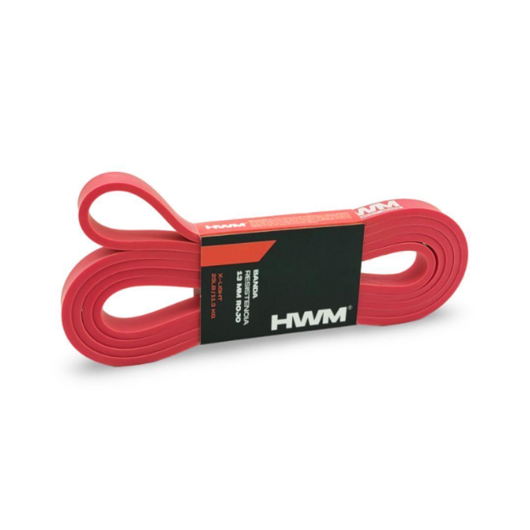 Banda De Resistencia X-light 13mm 25lbs Rojo Hwm Power Bands-0