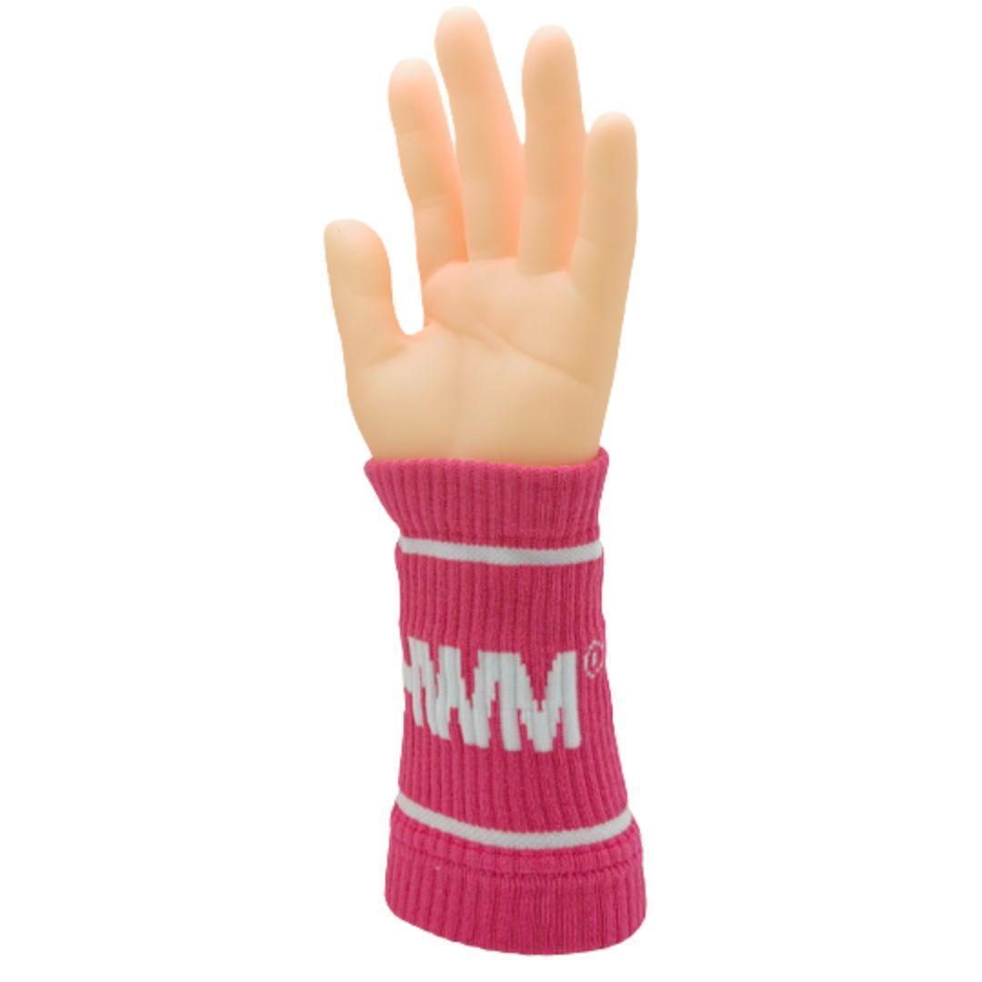 Par Muñequeras de Compresión HWM Rosado Algodón Fitness-0
