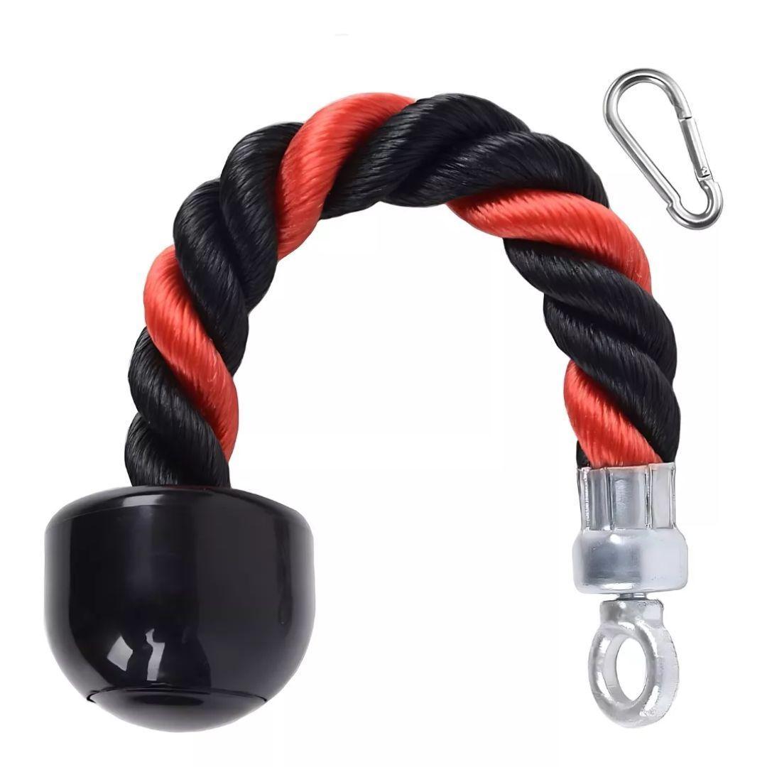Soga Trenzada de Tríceps Unilateral Roja Accesorio Polea-0
