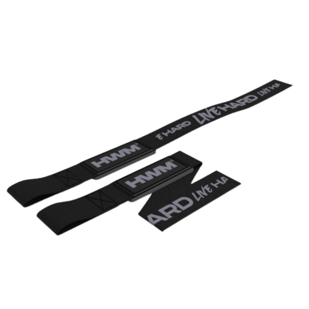 Straps HWM Negro Correas de Levantamiento de Pesas Fitness-0