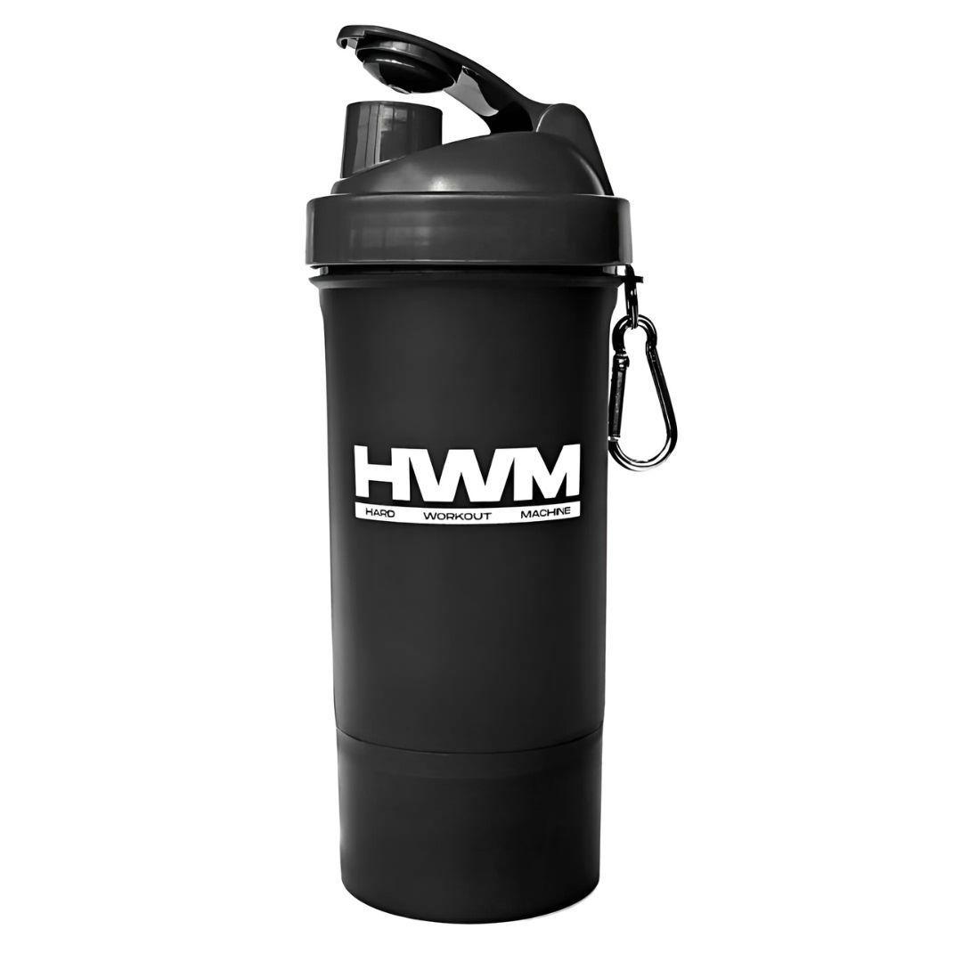Shaker Pvc HWM Negro Vaso Proteina Botella Capacidad 600 ml-0