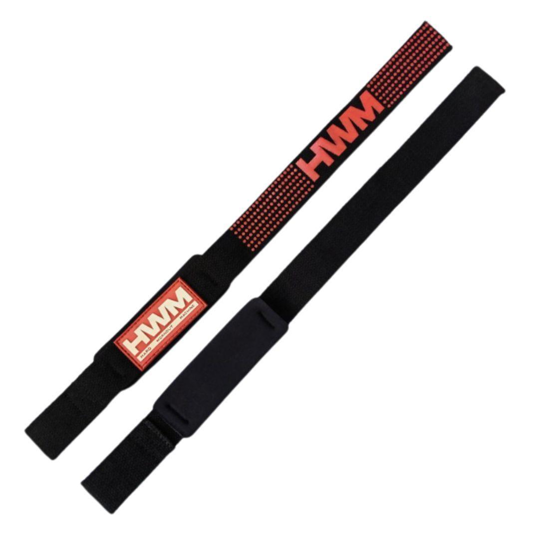 Straps HWM Rojo Correas de Levantamiento de Pesas Fitness-1