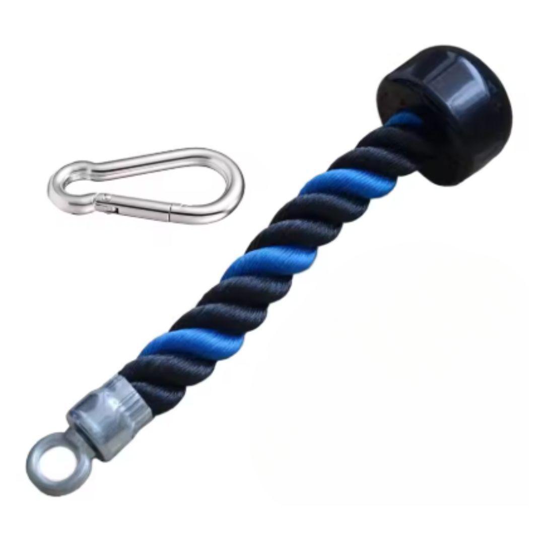 Soga Trenzada de Tríceps Unilateral Azul Accesorio Polea-1