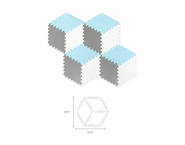 PLAYMAT ALFOMBRA ANTIGOLPE KALEIDOSCOPE LIGHT BLUE-6