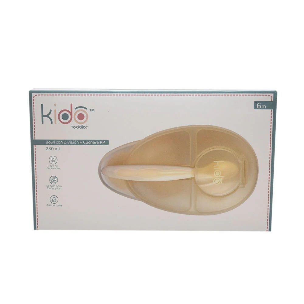 Bowl con División 280ml + Cuchara PP Beige Kido Toddler-3