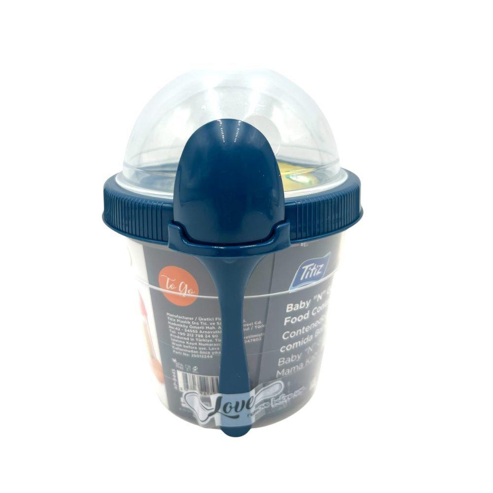 Vaso Yogurt Frutas y Cereal To Go 500ml Azul Titiz-0