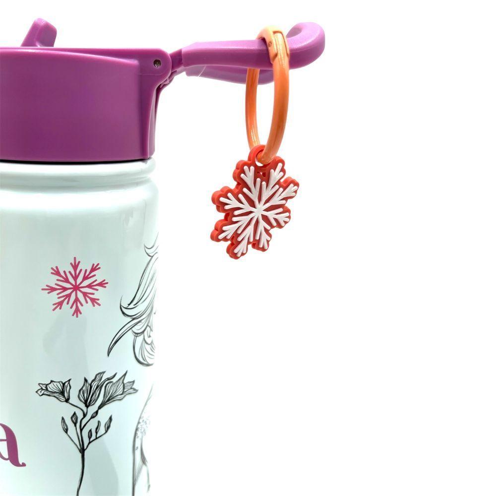 Botella Insulada 500ml con Argolla y Llavero Frozen Licencias-3