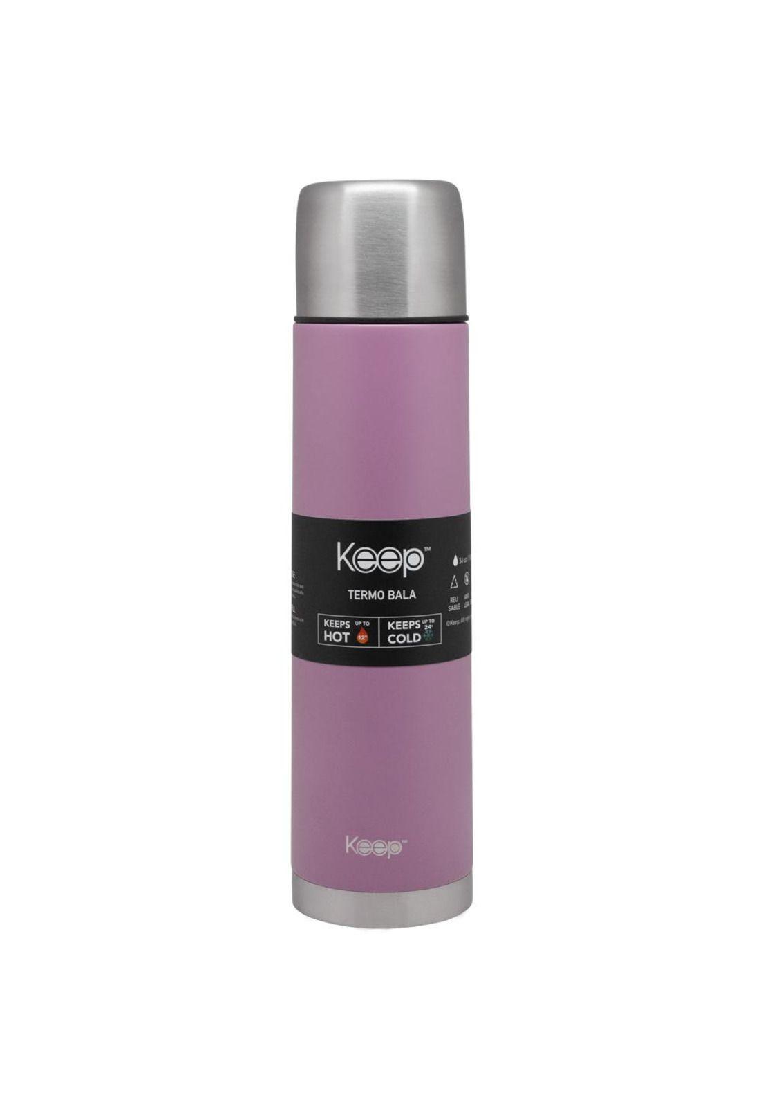 Termo Bala 1 Lt Acero Inoxidable Lila Keep-0