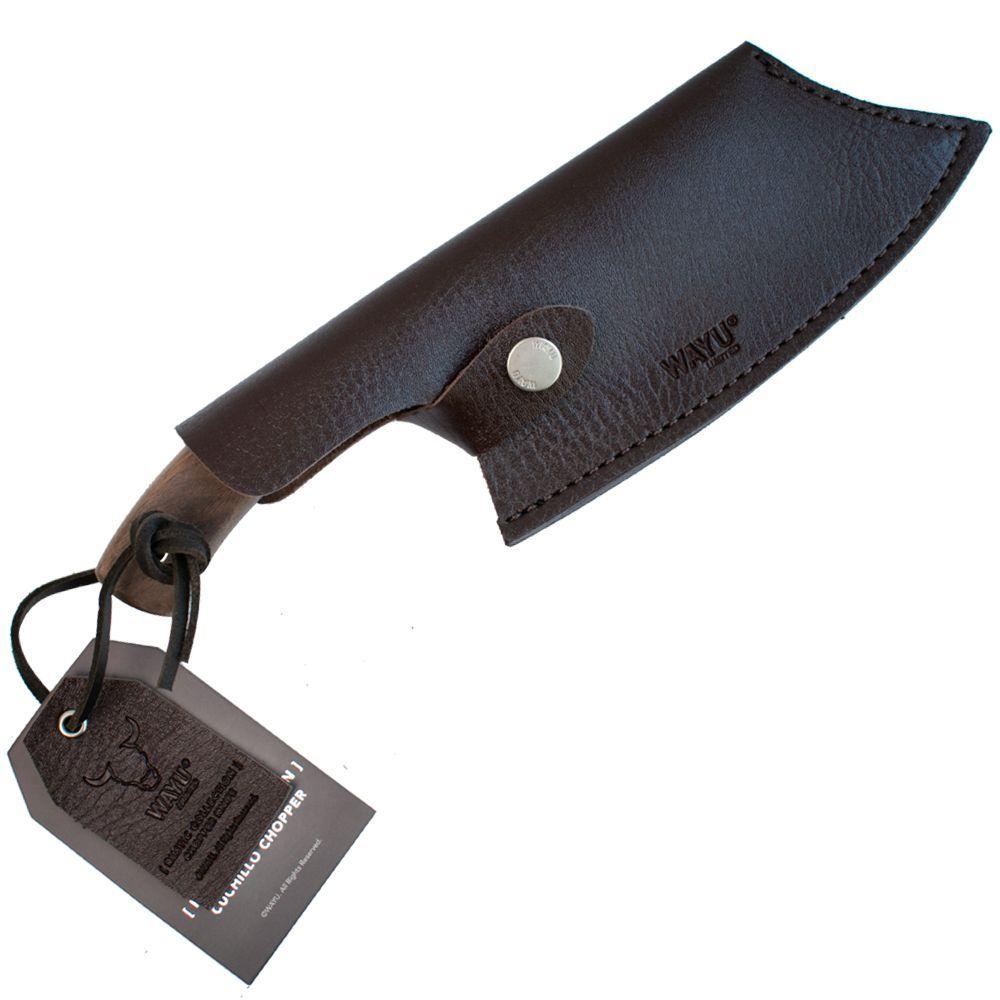 Cuchillo Chopper Con Funda Rustic Colecction Wayu-2