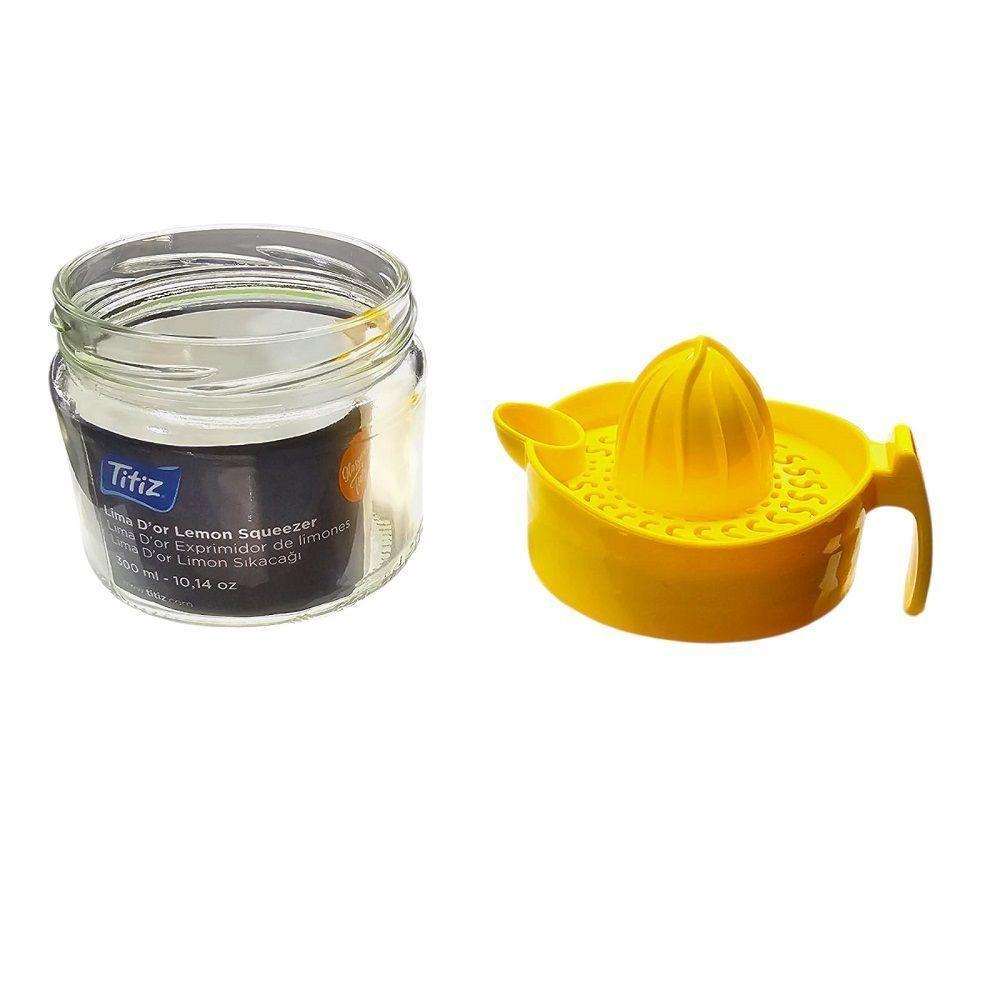 Exprimidor de Limón Manual Amarillo 300ml Titiz-1
