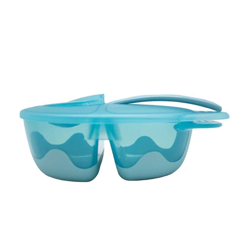 Bowl con División 280ml + Cuchara PP Azul Claro Kido Toddler-2