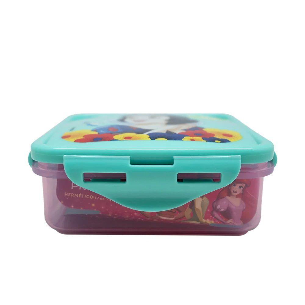 Hermético Cuadrado Princesas 500ml Licencias-2