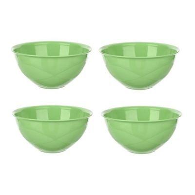 Set 4 Bowl Plástico Resistente 500 ml Diseño Green Titiz-1