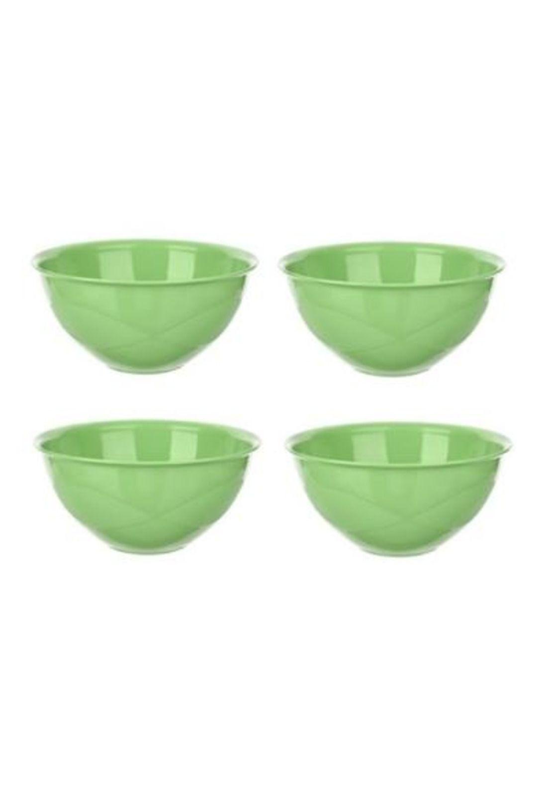 Set 4 Bowl Plástico Resistente 500 ml Diseño Green Titiz-0