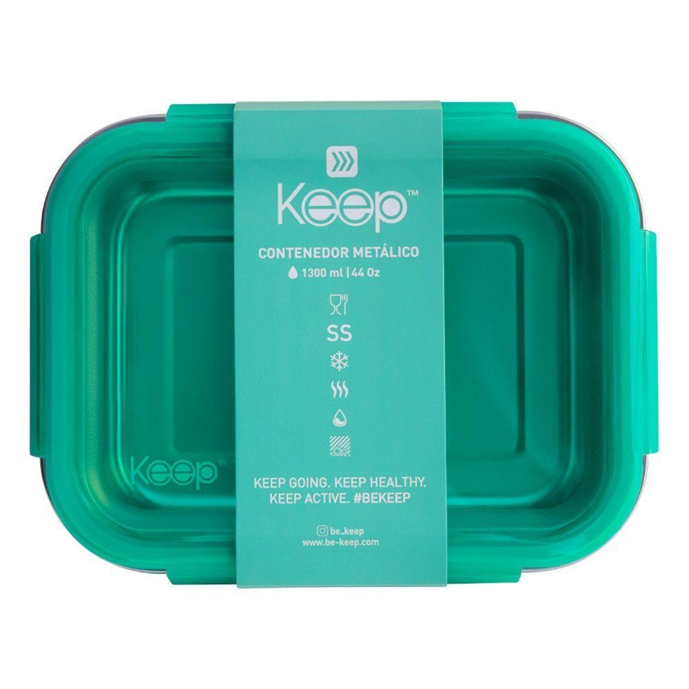 Hermético Metalico Turquesa 1300 ml Keep-0