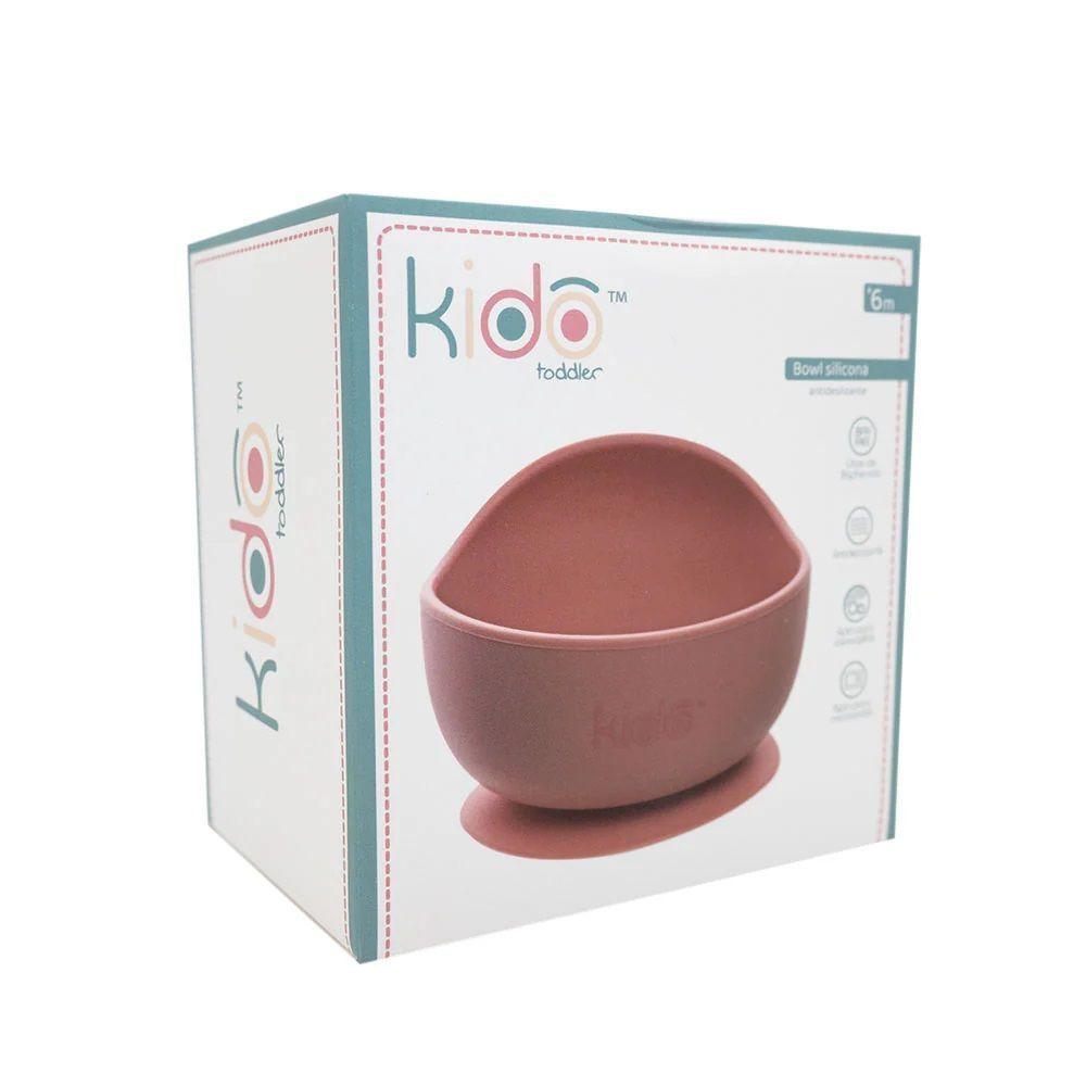 Bowl Silicona Rosado Ventosa 280ml Kido Toddler-3