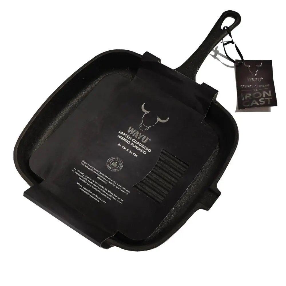Sarten Cuadrado Iron Cast Wayu-0