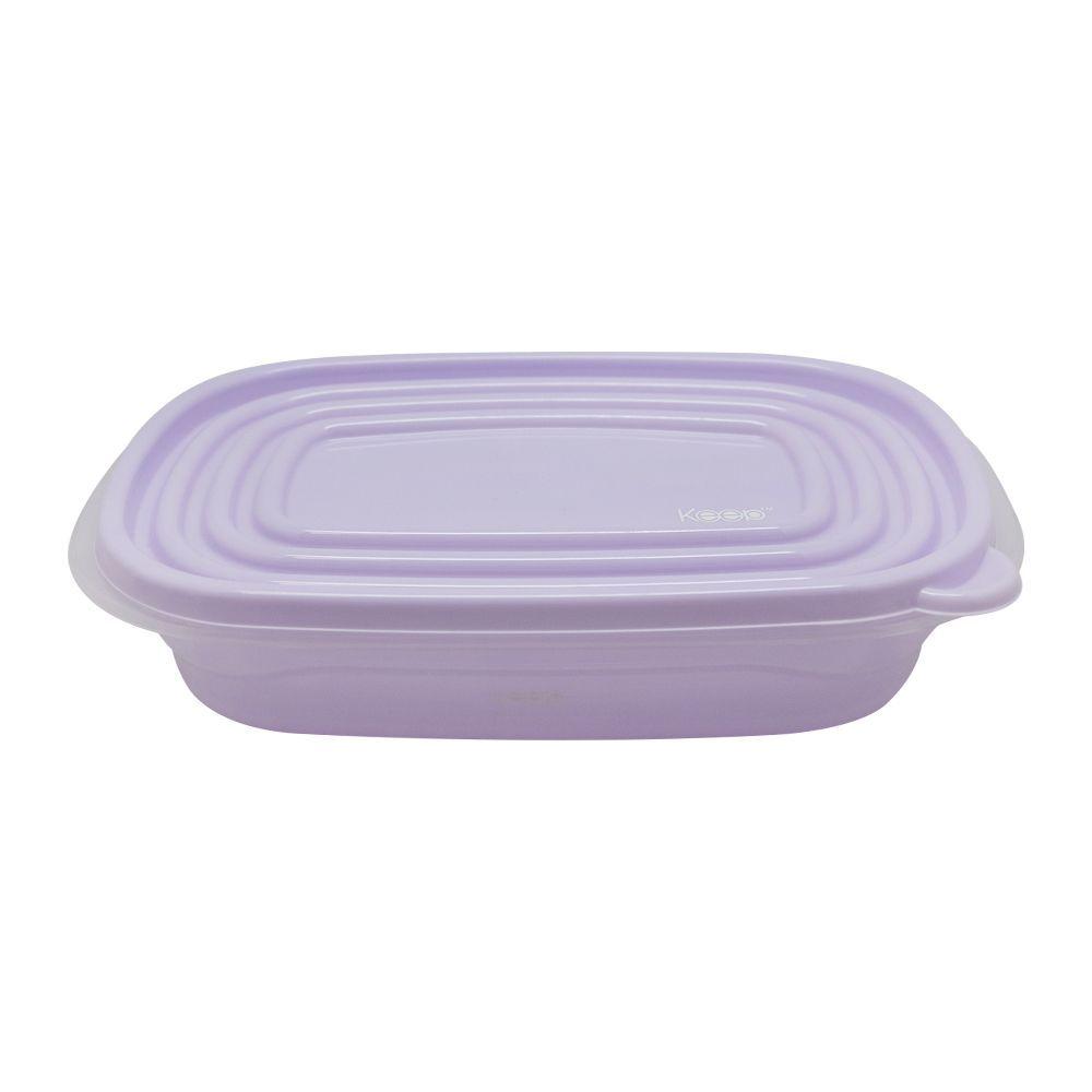 Set 3 Contenedores Apilables PP 950 Ml Lila Keep-1