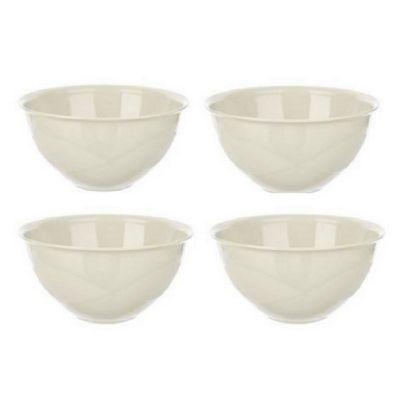 Set 4 Bowl Plástico Resistente 500 ml Diseño Beige Titiz-0