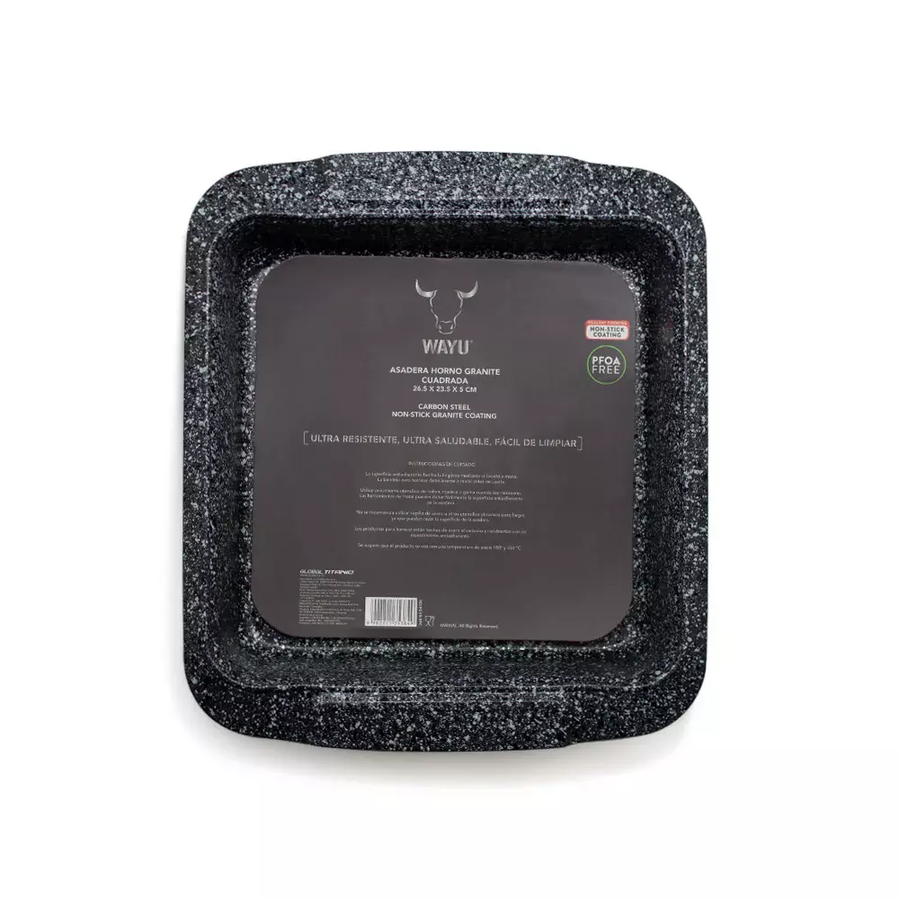 Asadera para Horno Antiadherente Granite Cuadrada Wayu-1