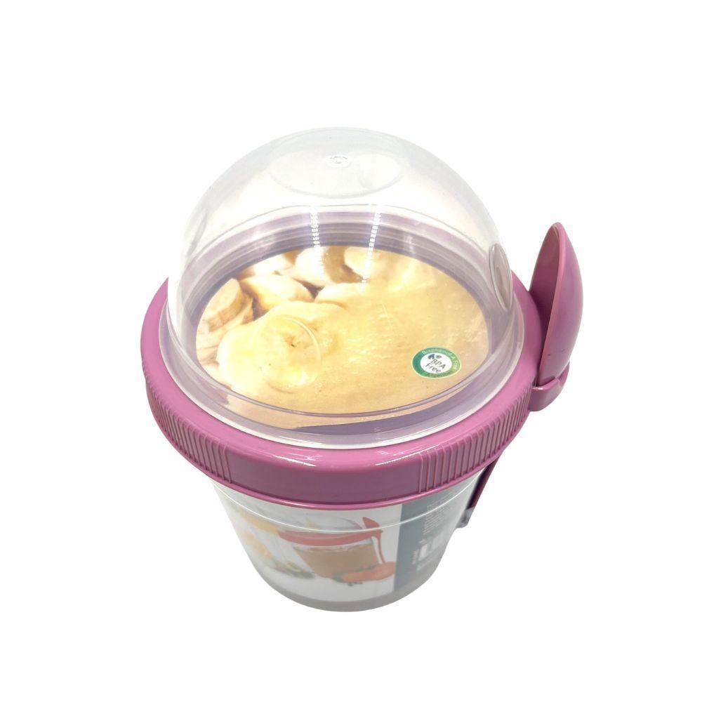Vaso Yogurt Frutas y Cereal Lila 500 Ml Lila TITIZ-1