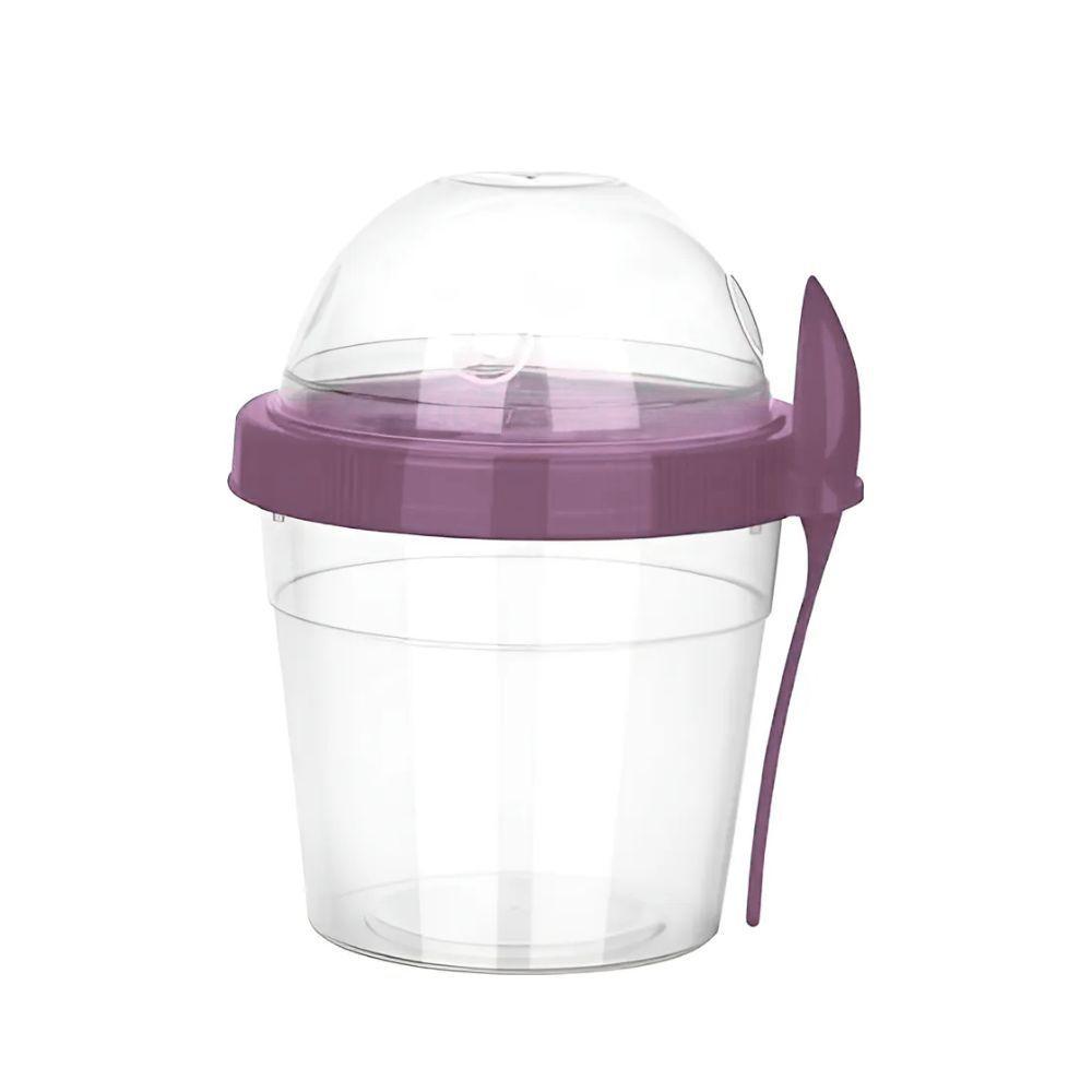 Vaso Yogurt Frutas y Cereal Lila 500 Ml Lila TITIZ-2
