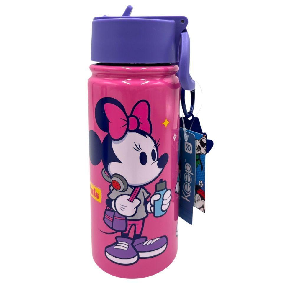 Botella Insulada 500ml con Argolla y Llavero Minnie Licencias-0