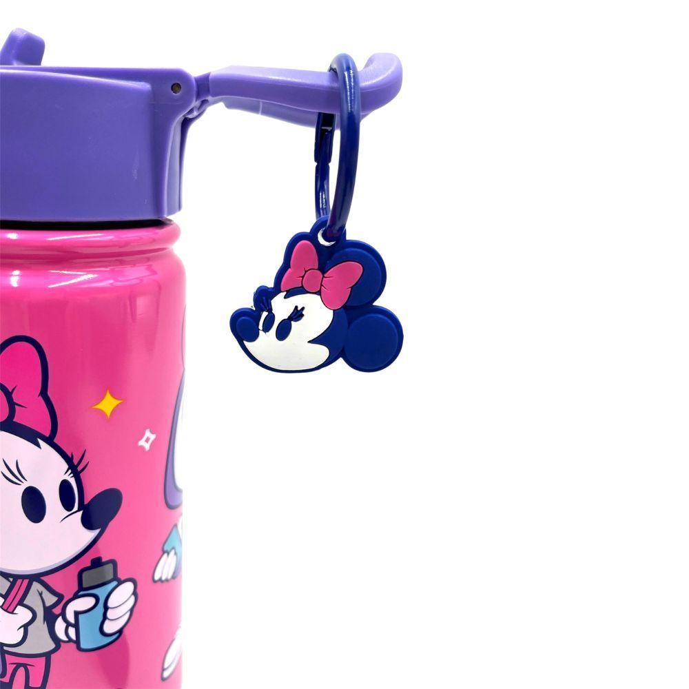 Botella Insulada 500ml con Argolla y Llavero Minnie Licencias-3